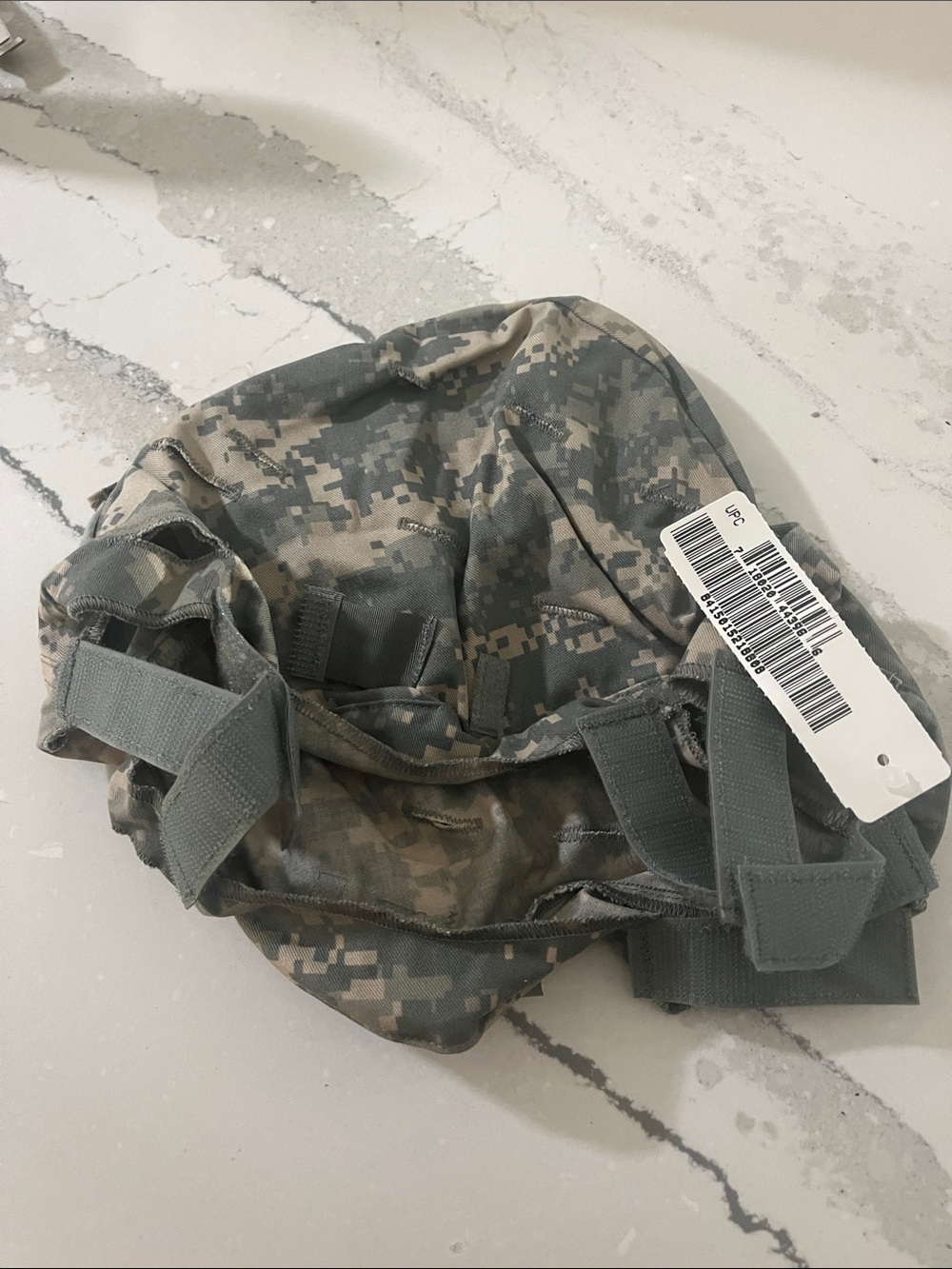 Digital Camo Military Helmet Cover - Gray/Green